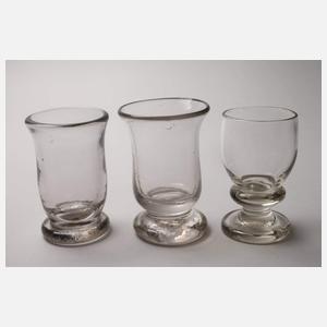 Fünf Kutschergläser Biedermeier