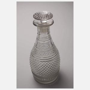 Drei Biedermeierkaraffen Kristallglas