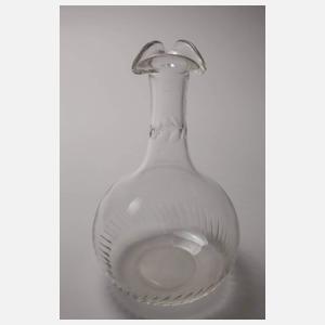 Drei Biedermeierkaraffen Kristallglas