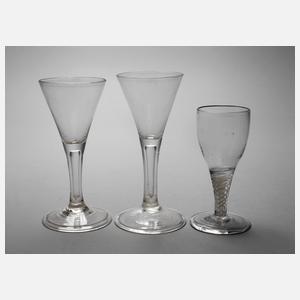 Drei barocke Trinkgläser