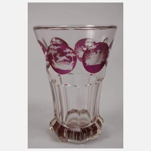 Drei Bechergläser Biedermeier