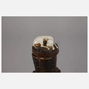 Jagdliche Schnapsflasche