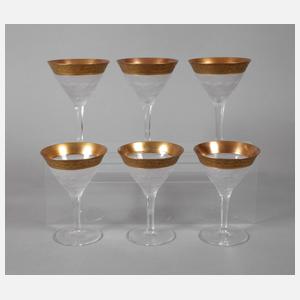 Moser Karlsbad sechs Sektschalen