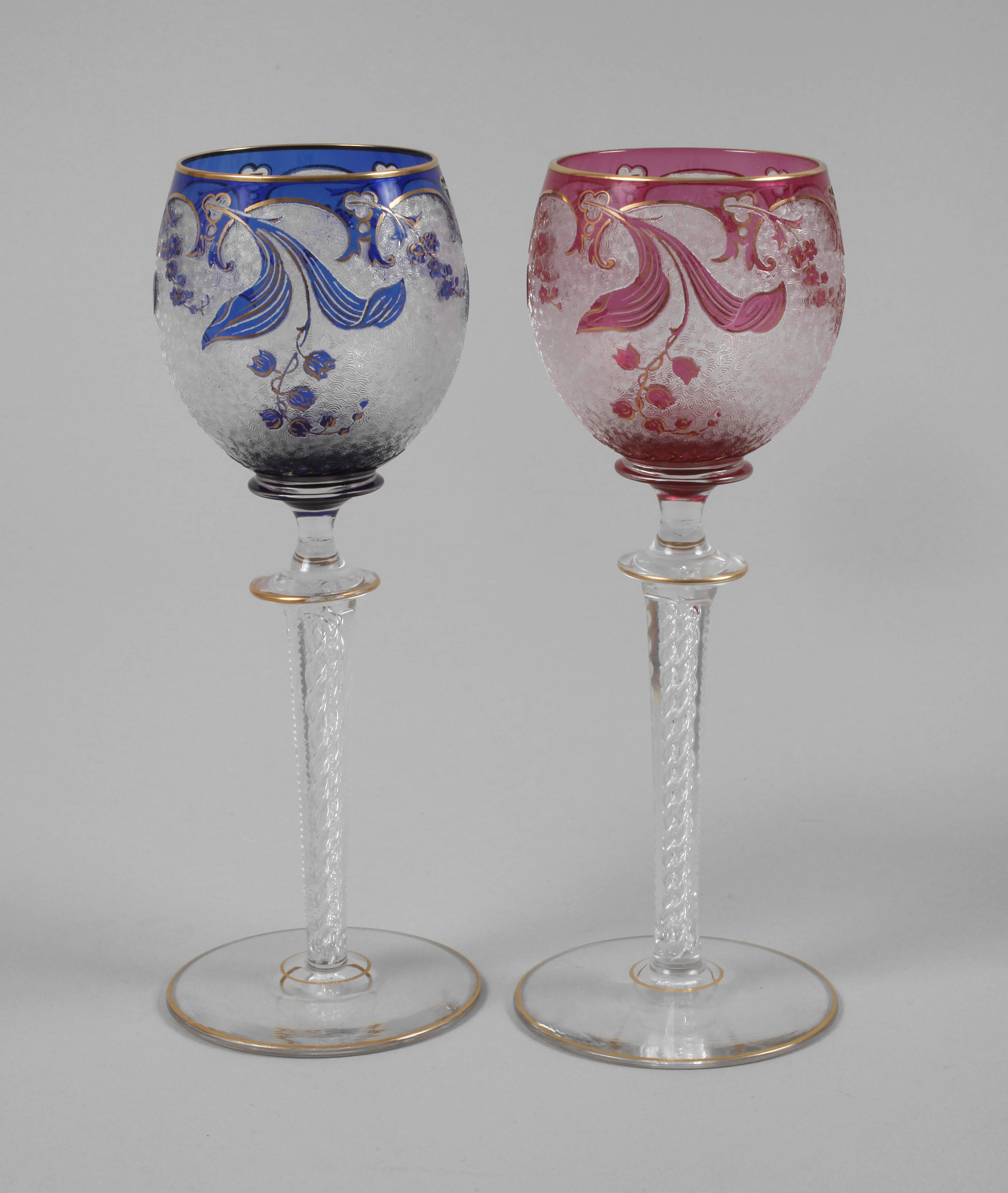 Paar Prunkrömer Ätzdekor