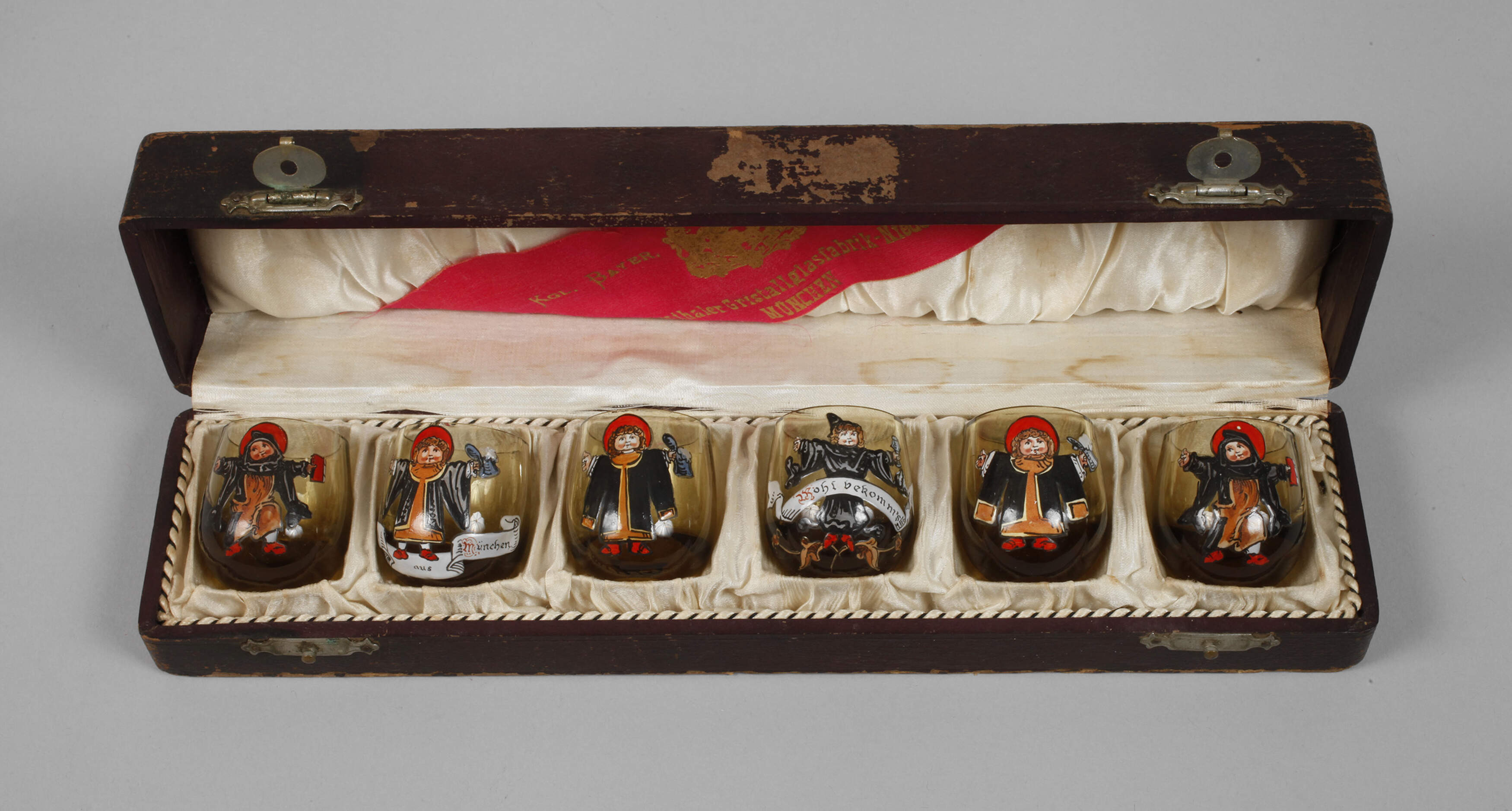 Theresienthal sechs Schnapsbecher Münchner Kindl
