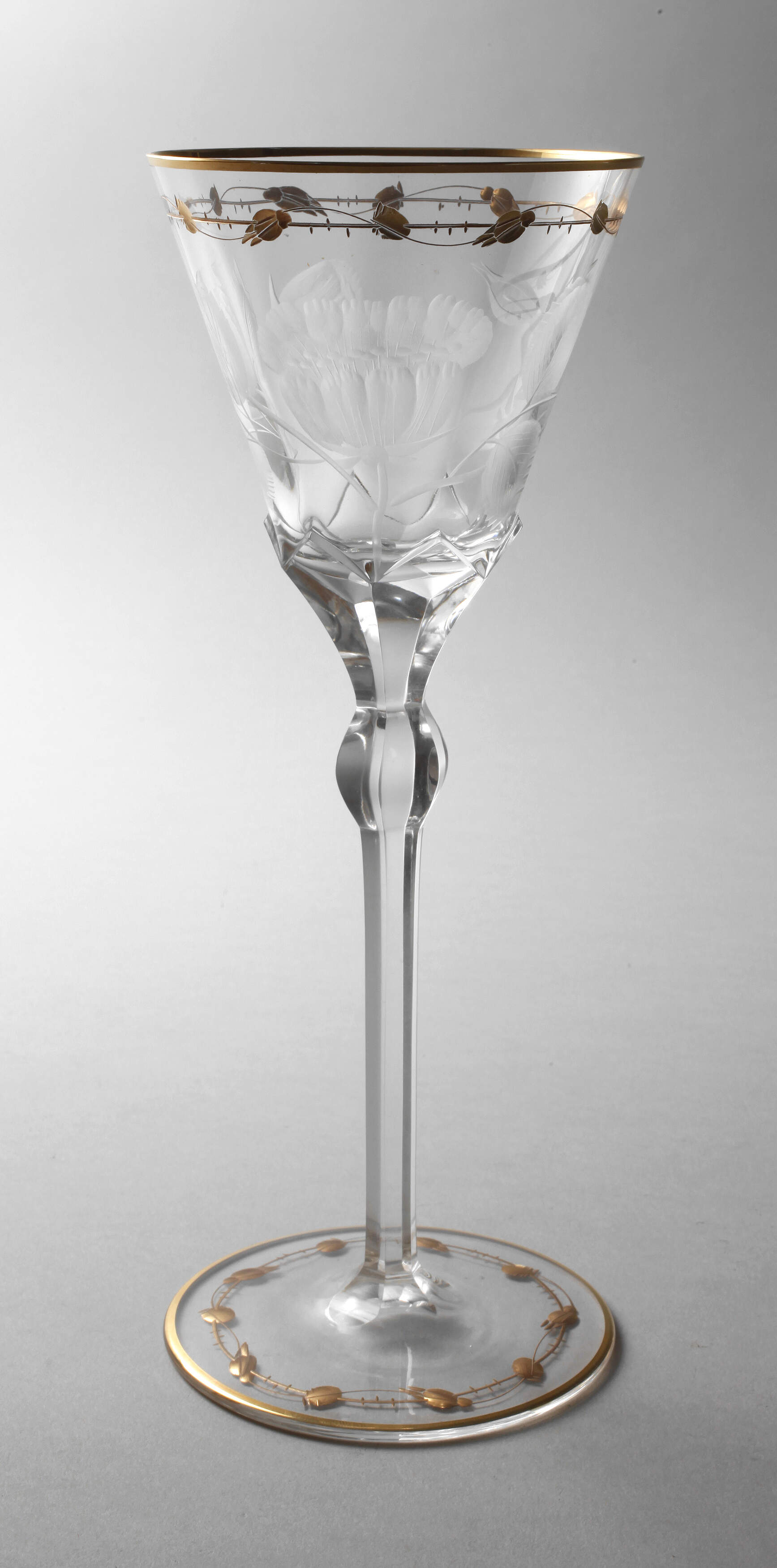 Moser großer Sektkelch "Rose"