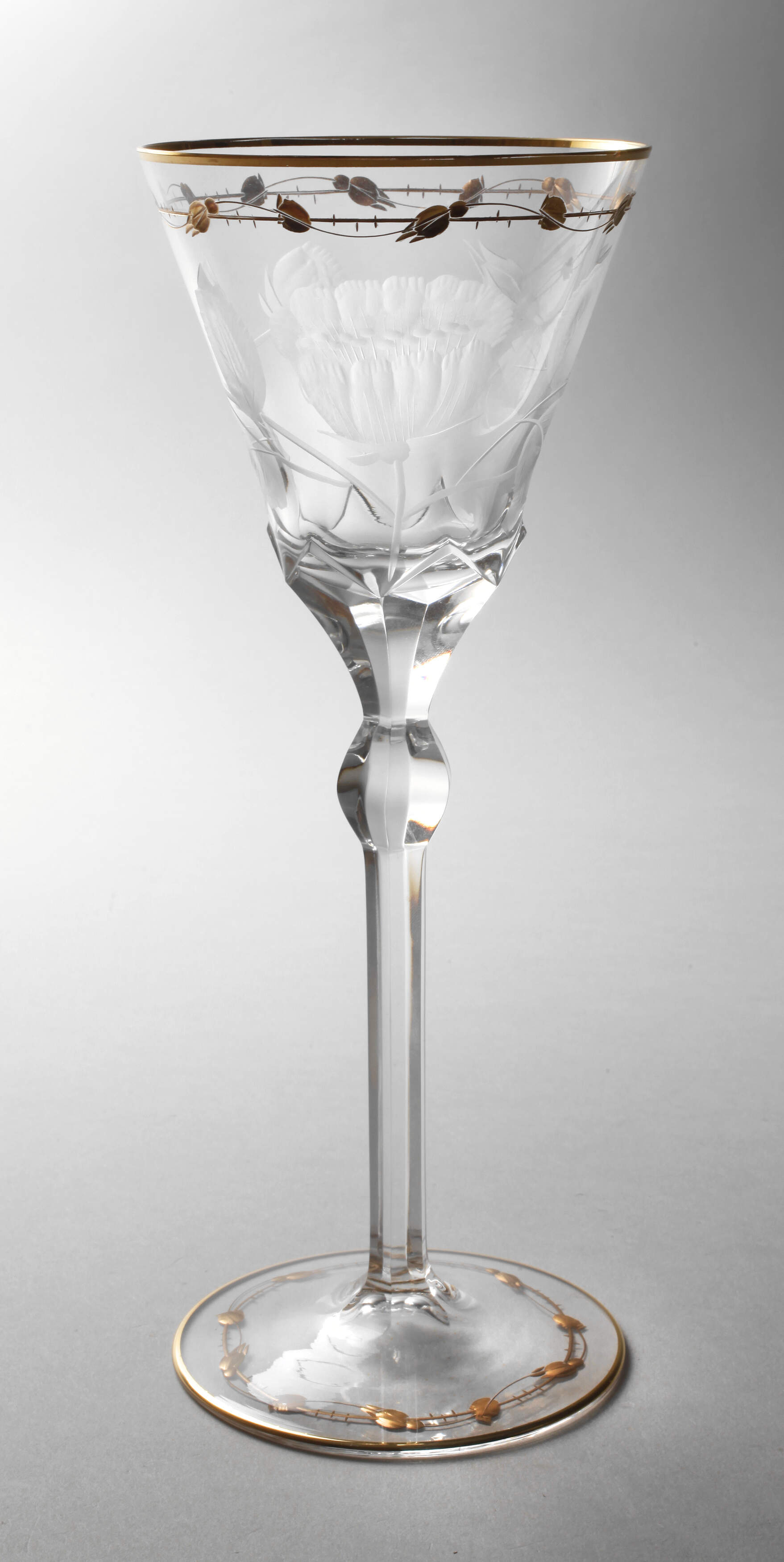 Moser großer Sektkelch "Rose"