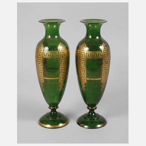 Paar Amphorenvasen Goldmalerei