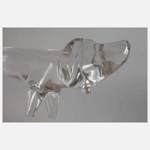 Frankreich große Dackelskulptur