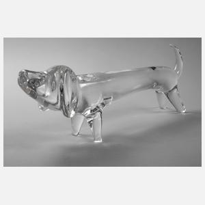 Frankreich große Dackelskulptur