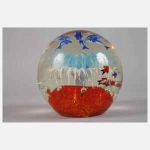 Übergroßer Paperweight mit Fischen