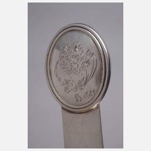 Silber Brieföffner mit Gravur