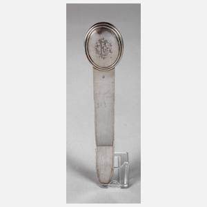 Silber Brieföffner mit Gravur