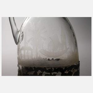 Karaffe mit Silbermontierung