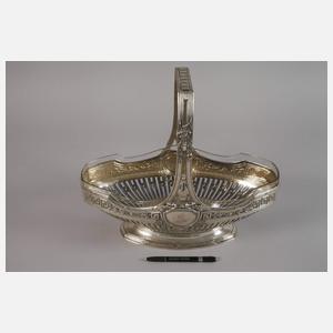 Silber Jardiniere mit Glaseinsatz