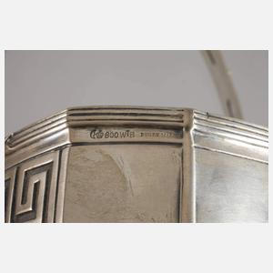 Silber Jardiniere mit Glaseinsatz