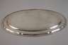 Großes handgetriebenes Silbertablett