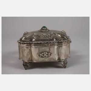 Silberdose mit Chrysoprascabochon