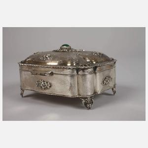 Silberdose mit Chrysoprascabochon