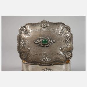 Silberdose mit Chrysoprascabochon