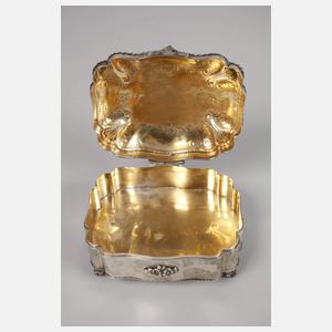 Silberdose mit Chrysoprascabochon