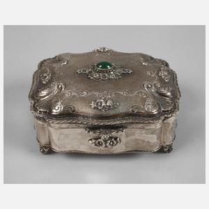 Silberdose mit Chrysoprascabochon