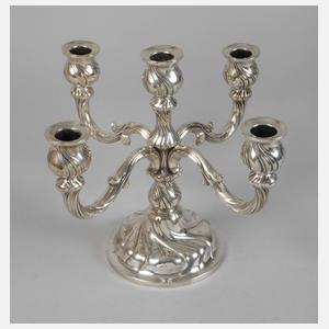 Silber fünfflammiger Kandelaber