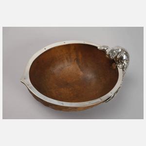 Schale mit Eichhörnchen Silber