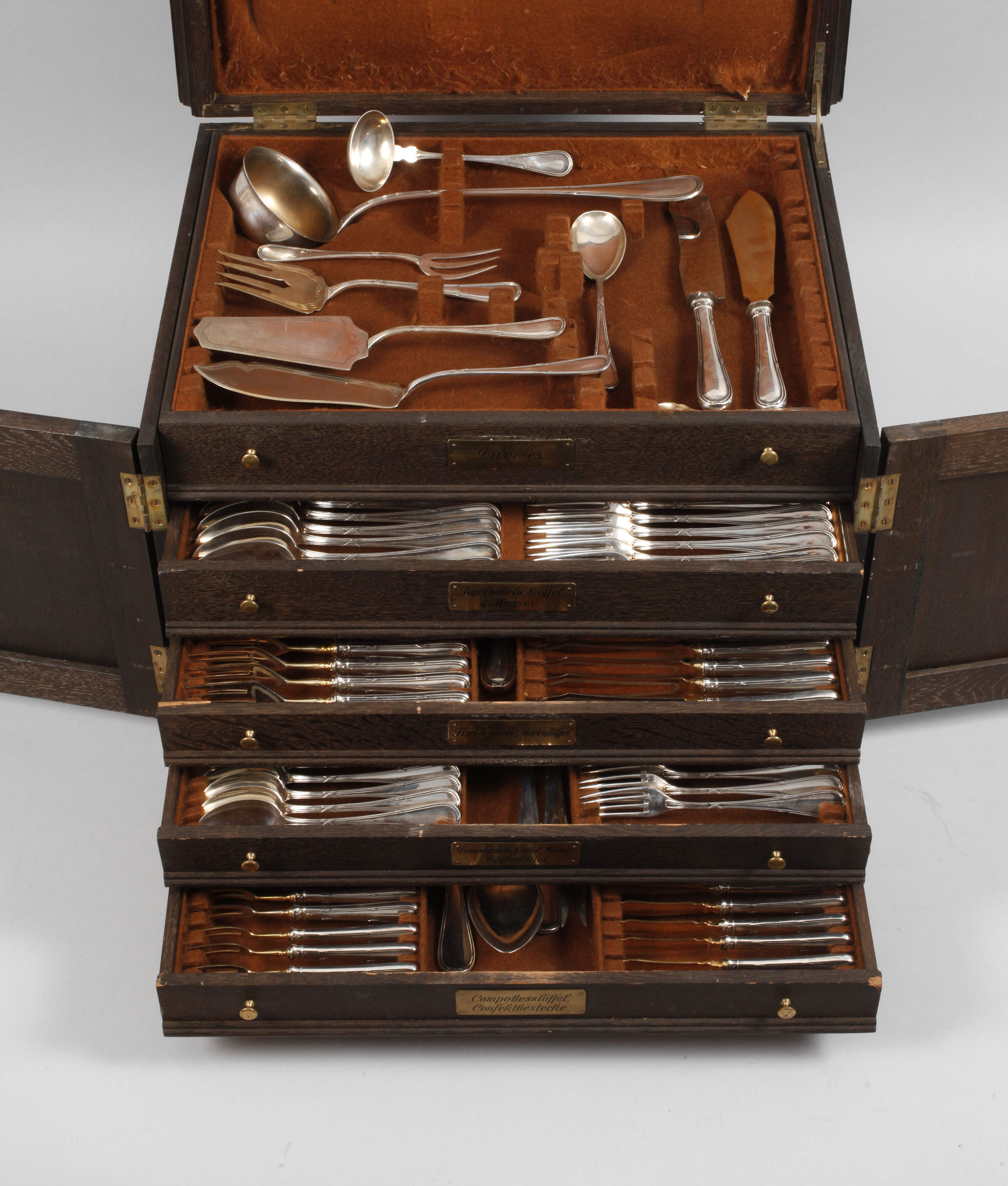 Großer Besteckkasten für 12 Personen