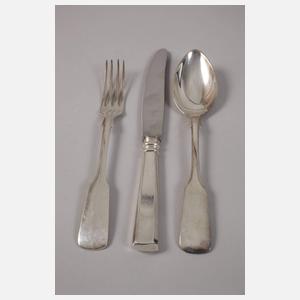 Silberbesteck Spatenmuster Neu für sechs Personen