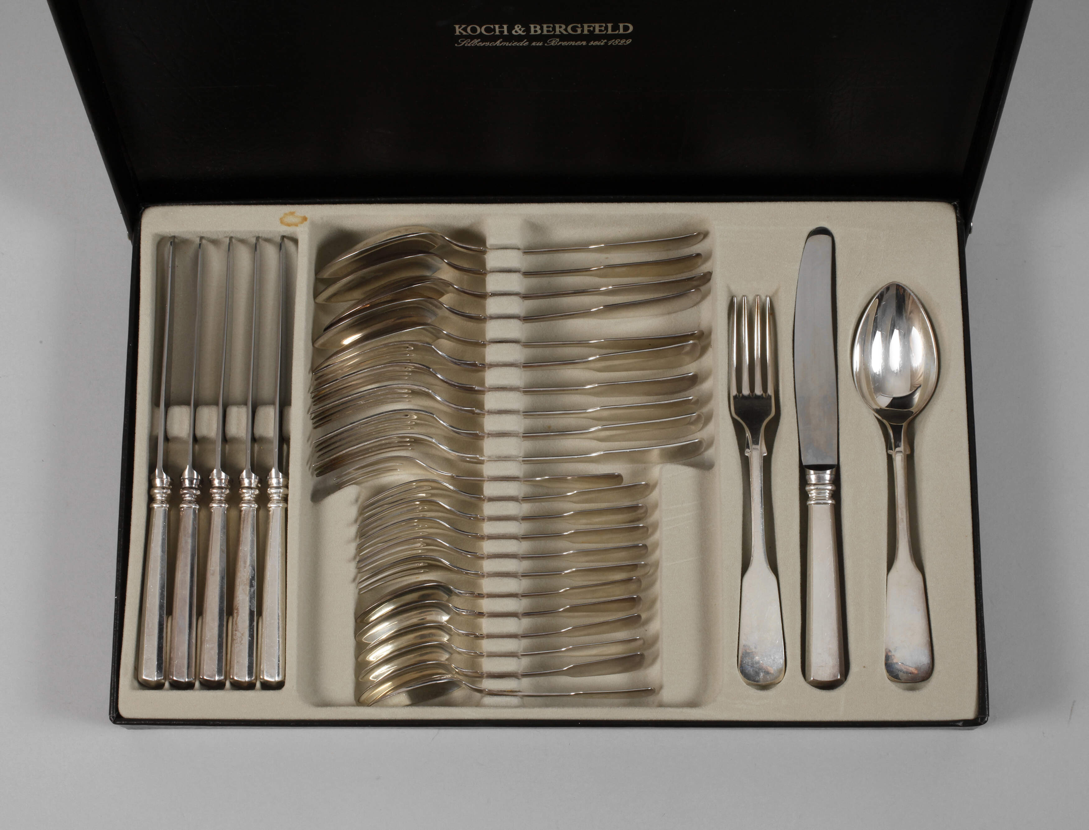 Silberbesteck Spatenmuster Neu für sechs Personen