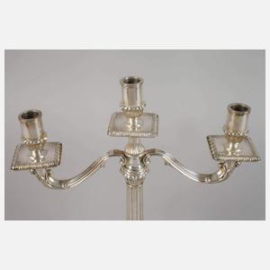 Silber dreiflammiger Kerzenleuchter