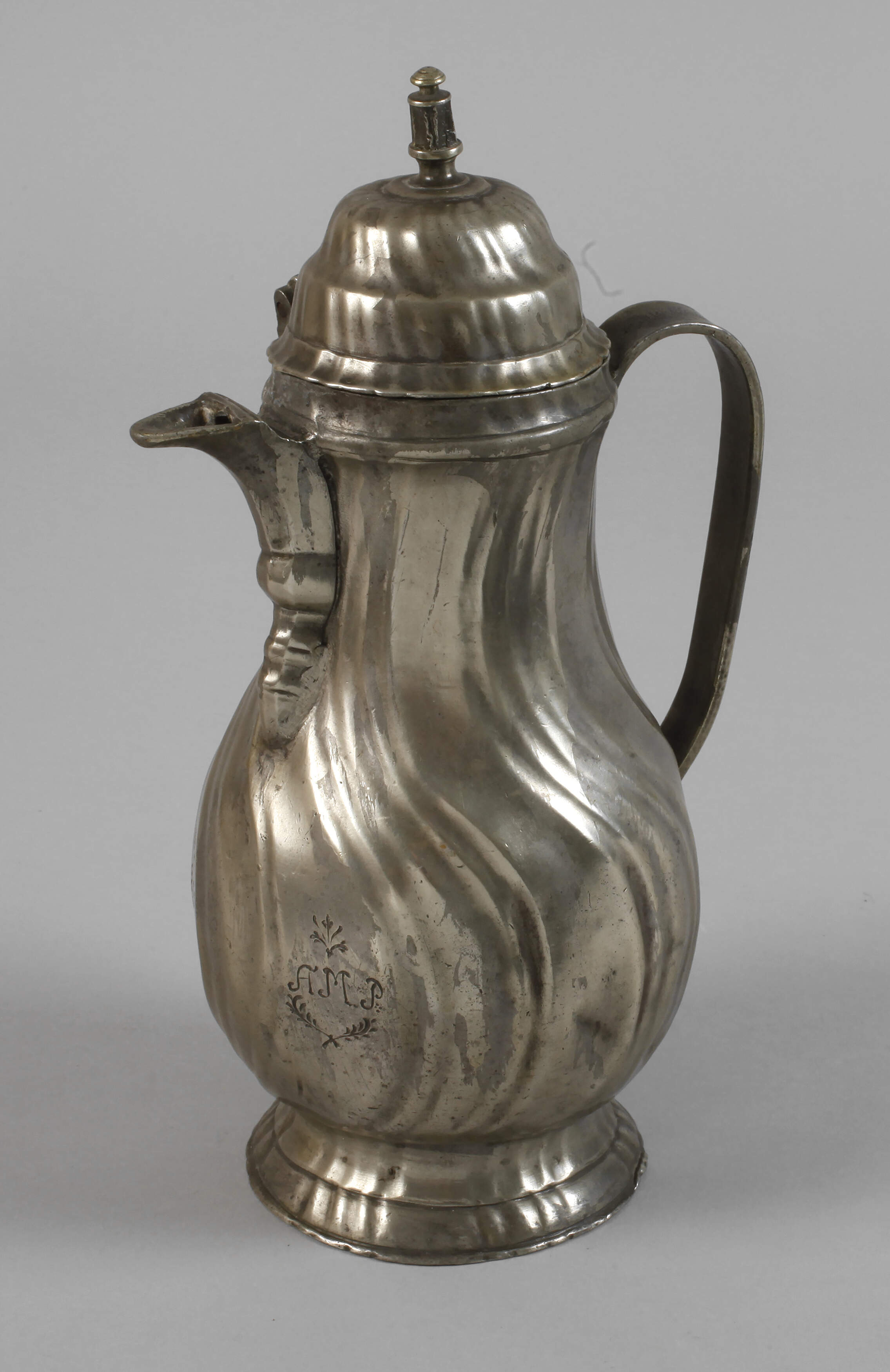 Barocke Birnenkanne Zinn