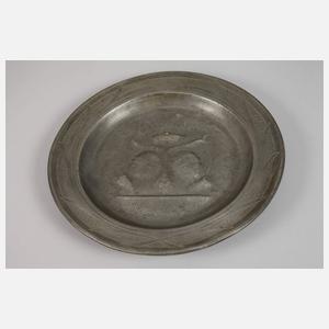 Zwei große Zinnteller Sachsen