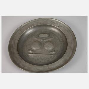 Zwei große Zinnteller Sachsen