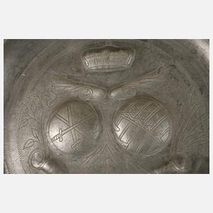 Zwei große Zinnteller Sachsen