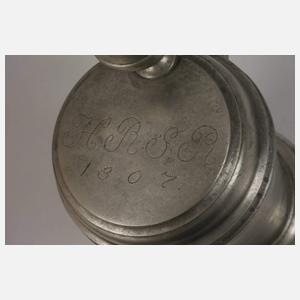 Zinnwalzenkrug Döbeln und Schale