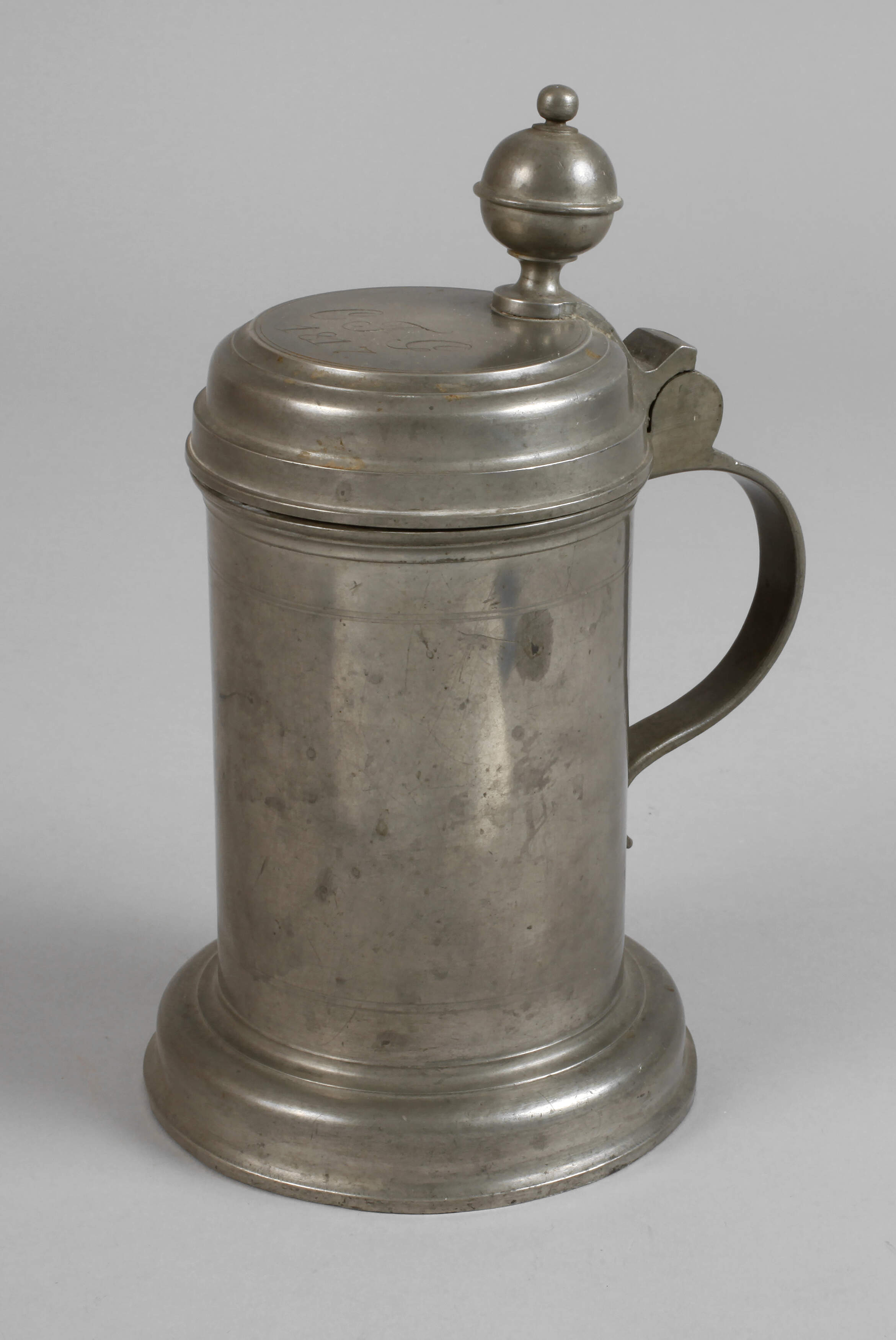 Walzenkrug Zinn Dippoldiswalde