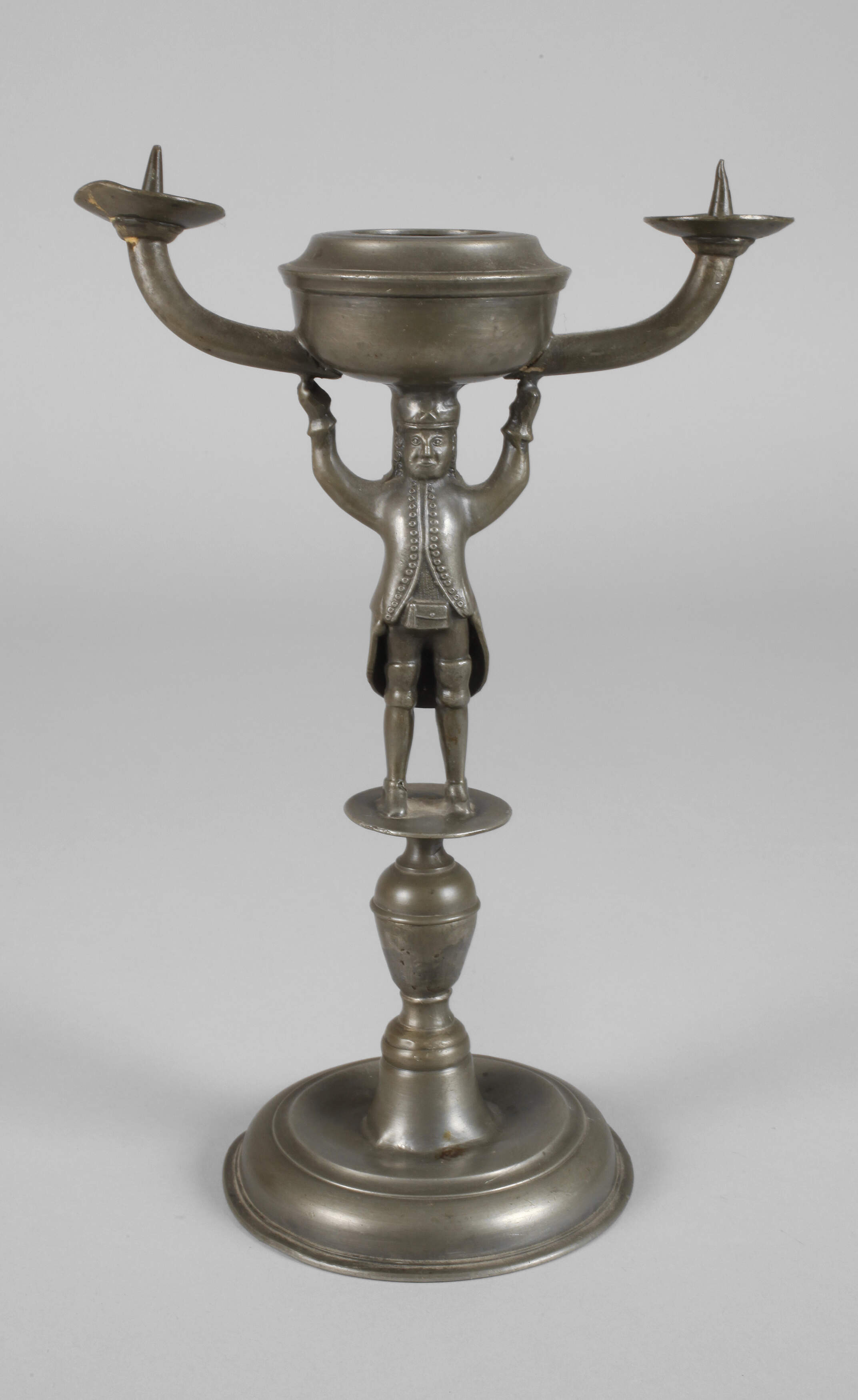 Bergmannsleuchter Zinn