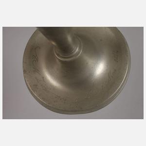 Großer Kerzenleuchter Zinn