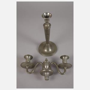 Großer Kerzenleuchter Zinn