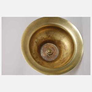 Glockenfußleuchter Messing