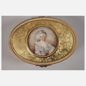 Frankreich Schmuckdose mit Damenportrait