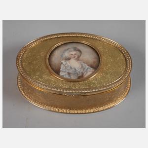Frankreich Schmuckdose mit Damenportrait