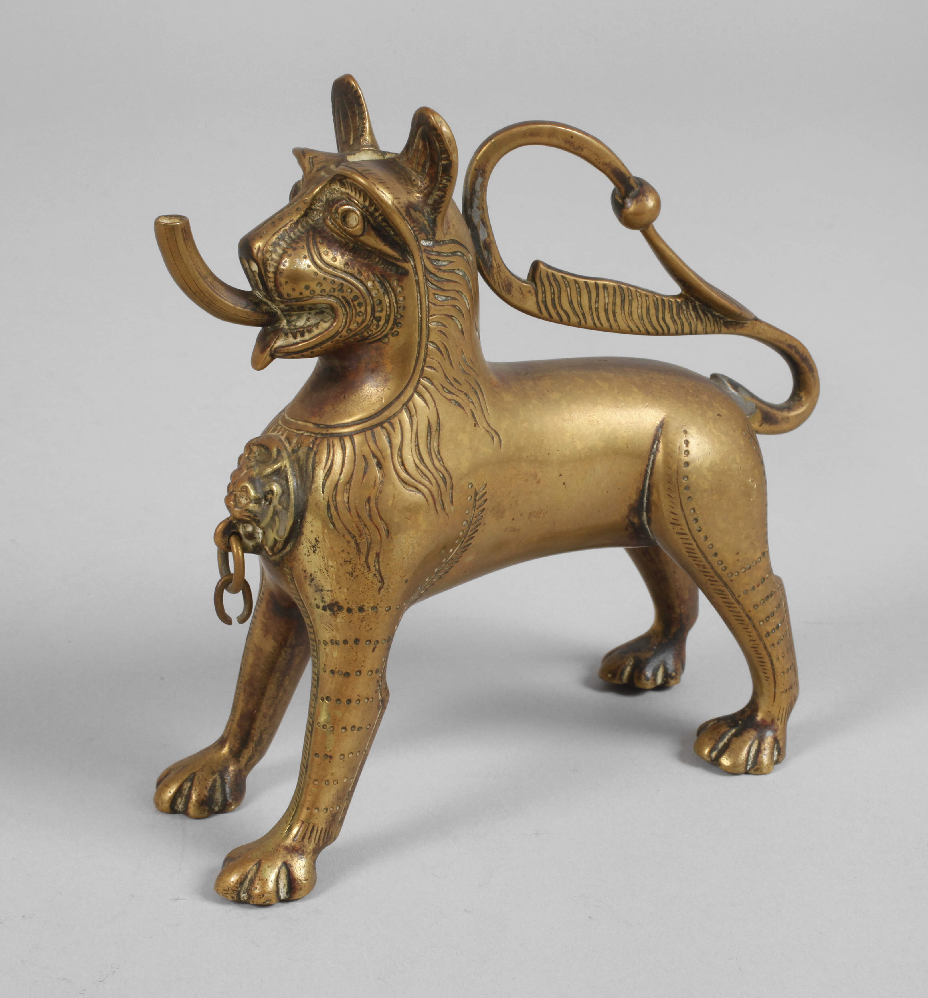 Öllampe in Form einer Aquamanile