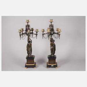 Paar große klassizistische Girandolen