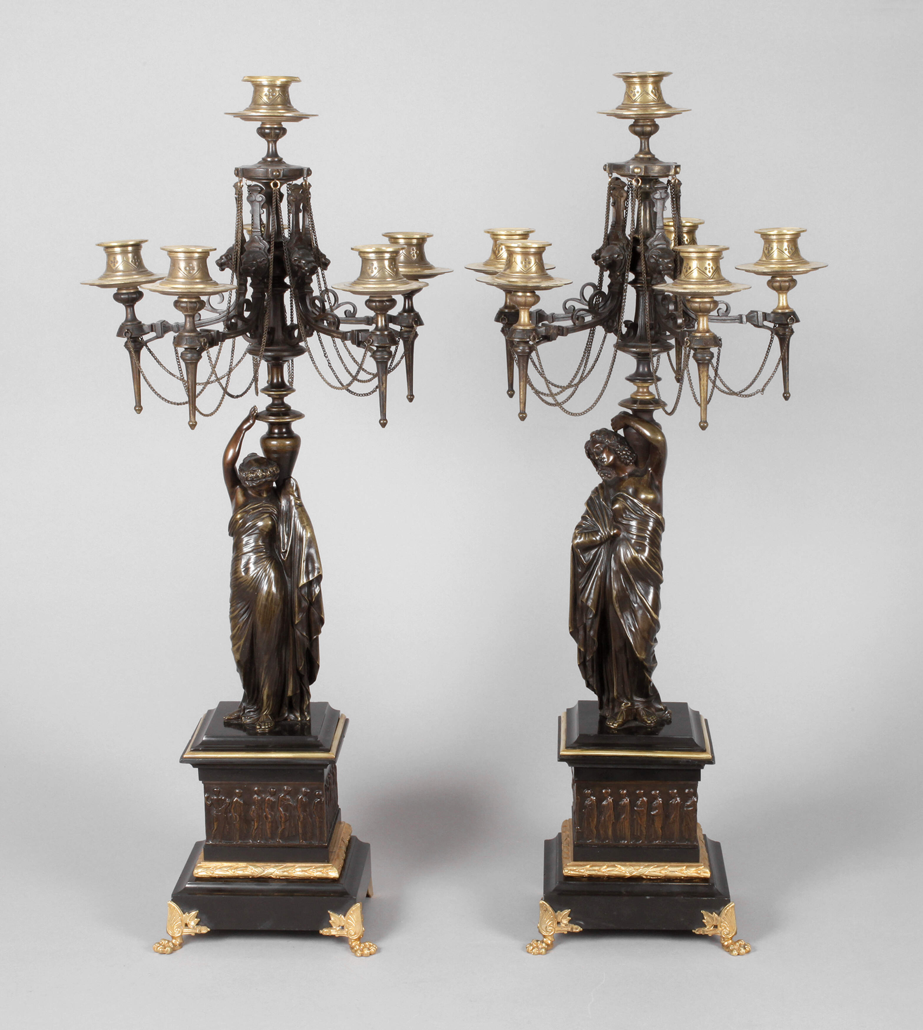 Paar große klassizistische Girandolen