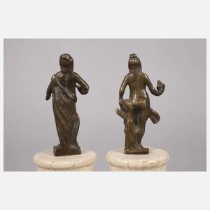 Paar antikisierende Kleinbronzen
