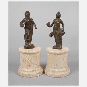 Paar antikisierende Kleinbronzen