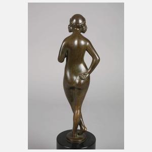 Franz Barwig attr., weiblicher Akt mit Blume